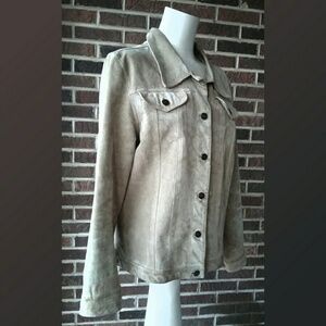 Fabio Tan Suede Crop Jacket